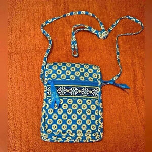 Vera Bradley Mini Hipster in Riviera Blue ~2008 good used condition